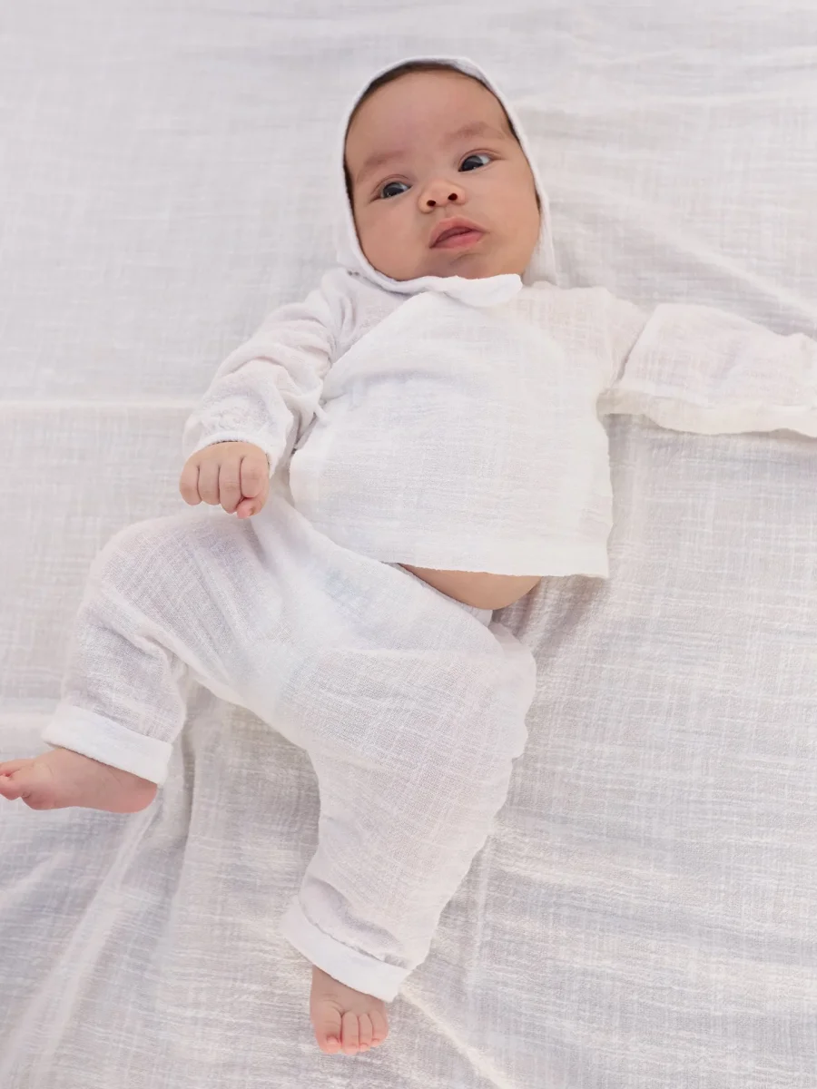 Zomerbroekje - Woven Trousers - Biologisch katoen - Wit - Playup - Afbeelding 3