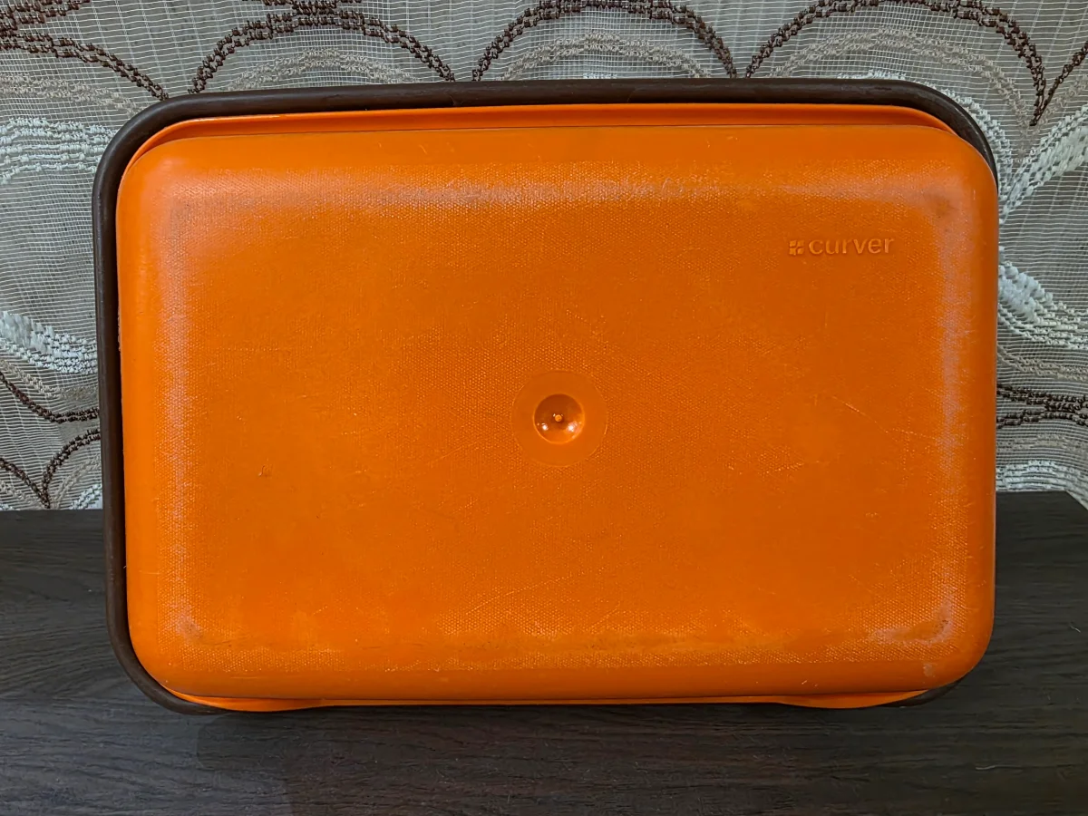 Vintage Curver aardappelbak bruin oranje - Afbeelding 5
