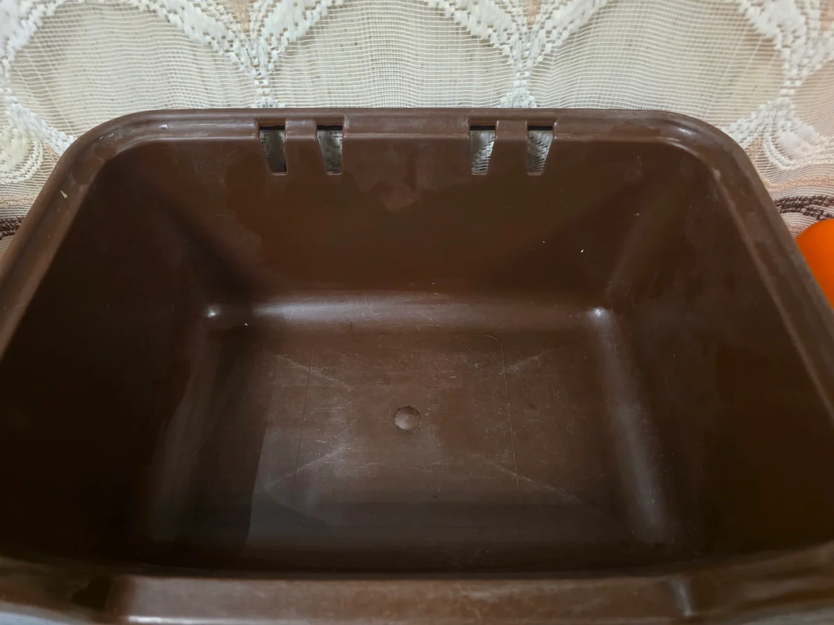 Vintage Curver aardappelbak bruin oranje - Afbeelding 6