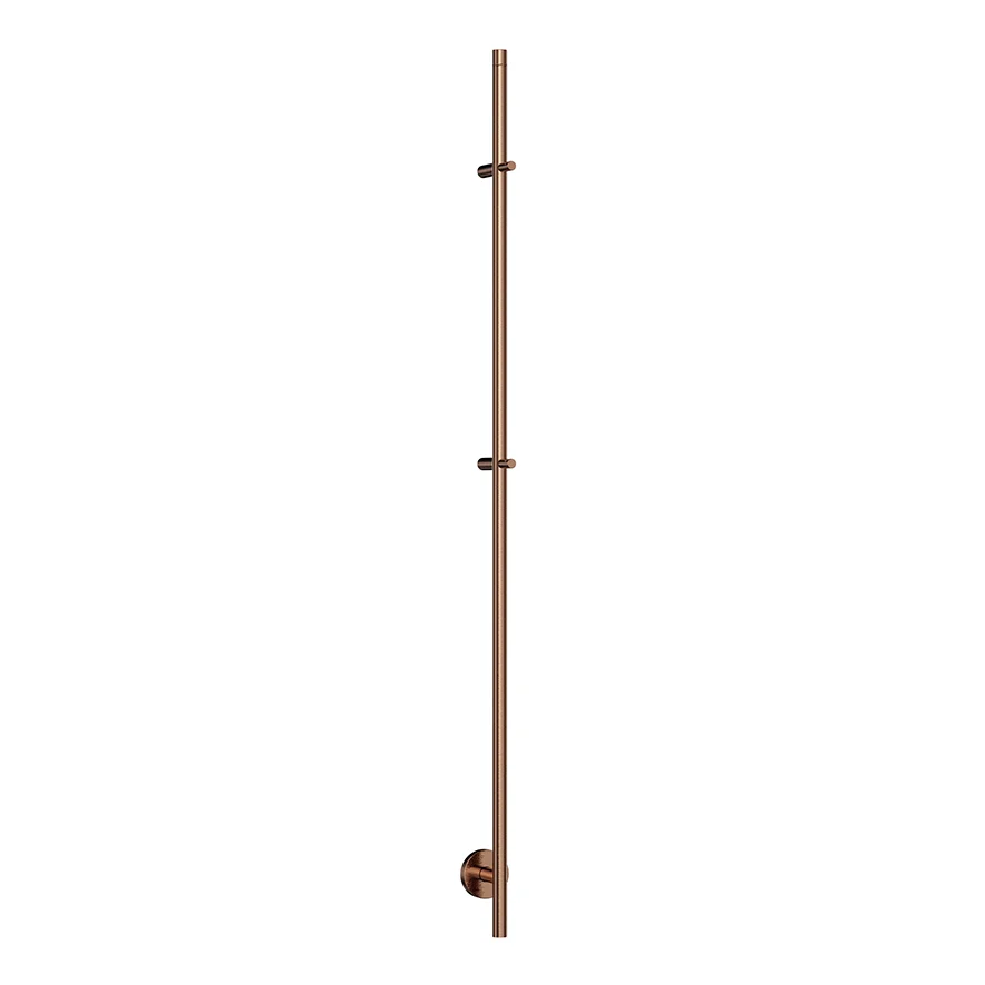 Callista elektrische staafhanddoekradiator 60 Watt 150 cm geborsteld brons koper PVD - Afbeelding 2