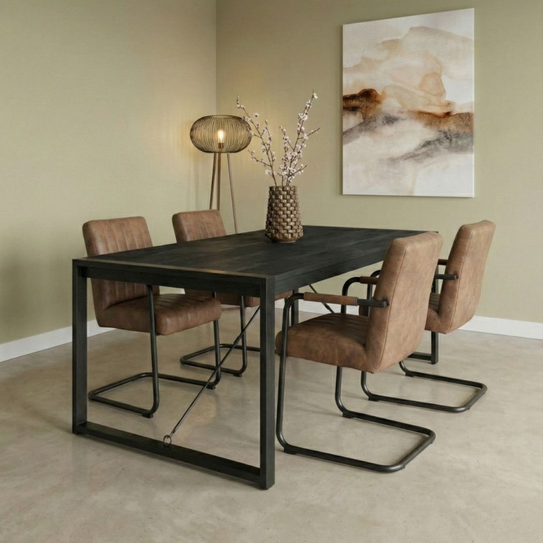 Eettafel Britt zwart - Afbeelding 2