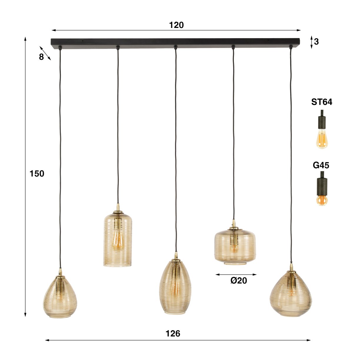 Hanglamp Jennifer - Afbeelding 9