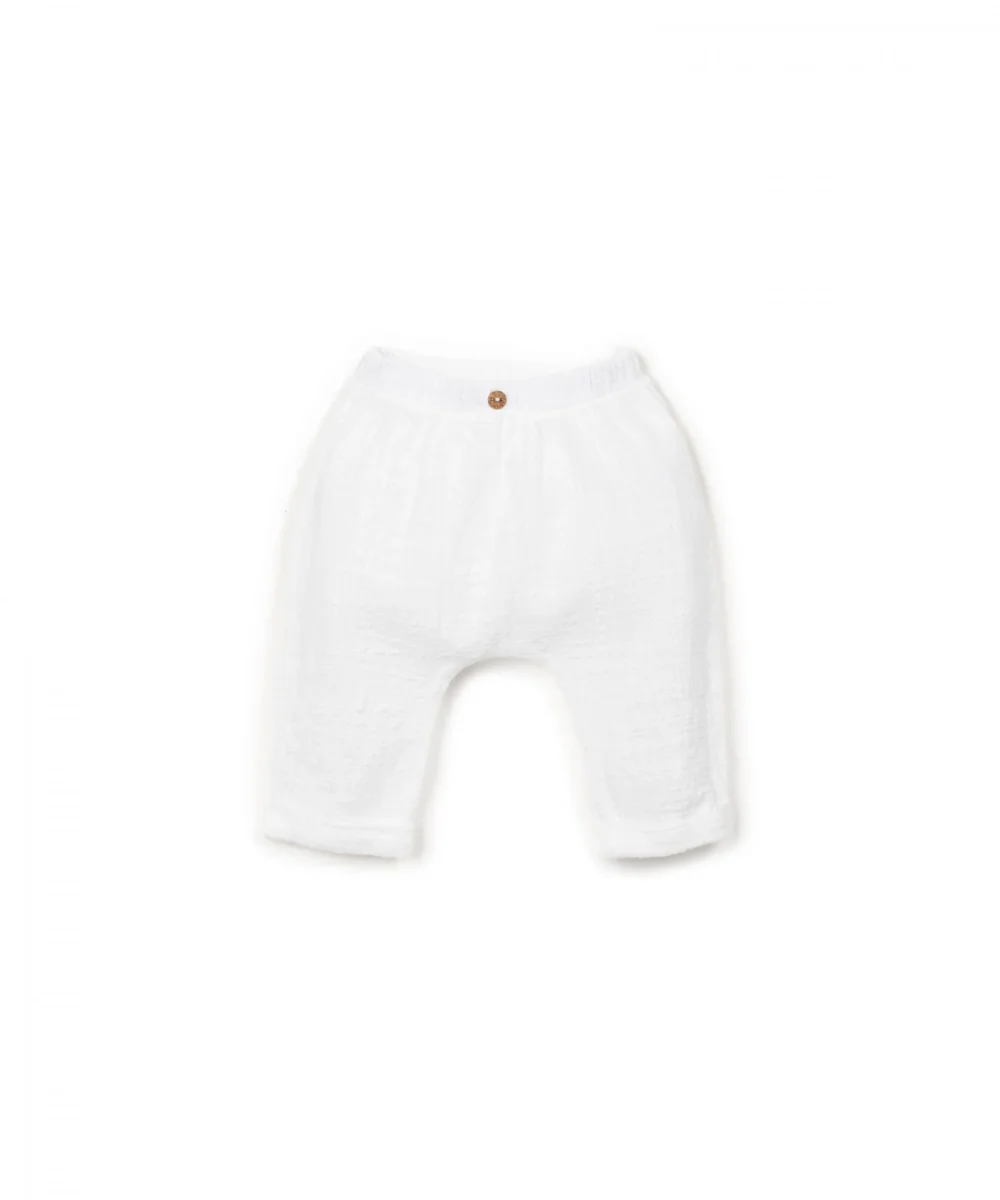 Zomerbroekje - Woven Trousers - Biologisch katoen - Wit - Playup