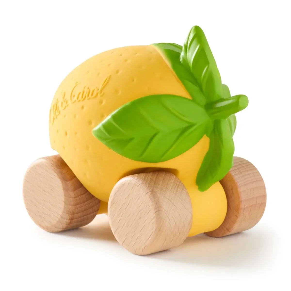 Speelgoedauto Lou the Lemon met garage & racebaan - 0+ jaar - Natuurrubber & FSC-hout - Oli&Carol - Afbeelding 7