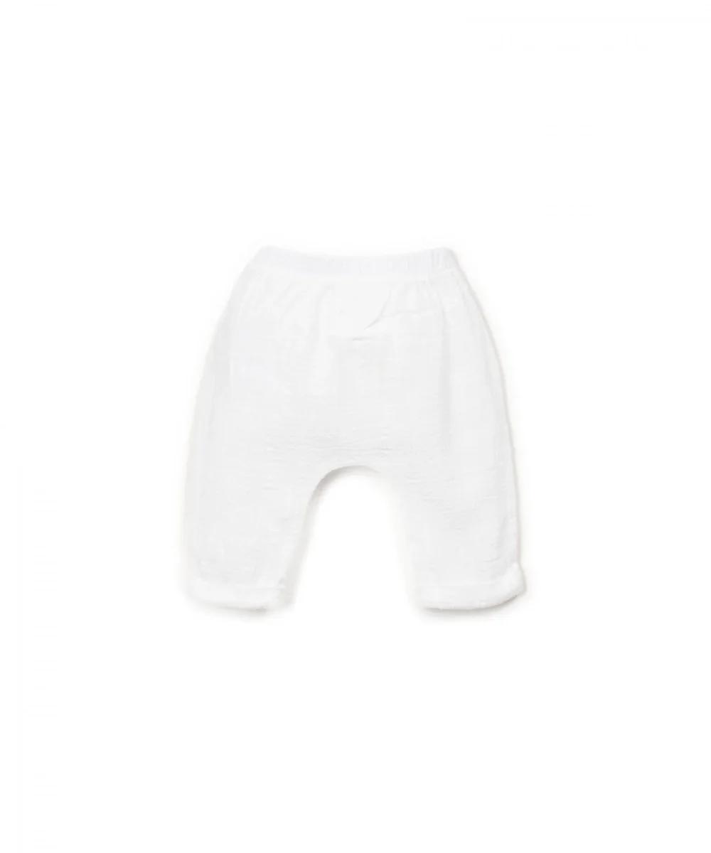 Zomerbroekje - Woven Trousers - Biologisch katoen - Wit - Playup - Afbeelding 4